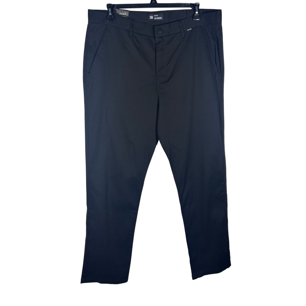 Hurley Worker Slim Fit Pants‎ Mens 38 Black 2-Way Stretch Chino MPT0001170 NEW